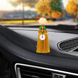 Maxbell Car Pendant Lotus Shape Lucky Car Dangling Ornament Rear View Mirror Pendant Earthy yellow