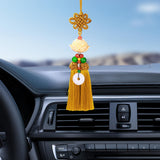 Maxbell Car Pendant Lotus Shape Lucky Car Dangling Ornament Rear View Mirror Pendant Earthy yellow
