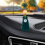Maxbell Car Pendant Lotus Shape Lucky Car Dangling Ornament Rear View Mirror Pendant Green