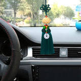 Maxbell Car Pendant Lotus Shape Lucky Car Dangling Ornament Rear View Mirror Pendant Green