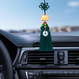 Maxbell Car Pendant Lotus Shape Lucky Car Dangling Ornament Rear View Mirror Pendant Green