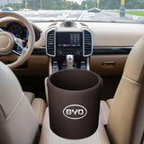 Maxbell Car Garbage Can Front Seat Travel Essentials Car Storage Bucket for Byd dark brown