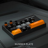 Maxbell Temporary Car Phone Number Keyboard Automobile Parking Phone Number Plate black orange