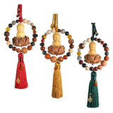 Maxbell Buddha Statue Car Rearview Mirror Pendant Gift Tassel Car Hanging Decoration red tassel