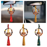 Maxbell Buddha Statue Car Rearview Mirror Pendant Gift Tassel Car Hanging Decoration red tassel