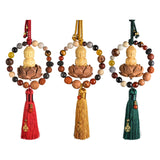 Maxbell Buddha Statue Car Rearview Mirror Pendant Gift Tassel Car Hanging Decoration red tassel