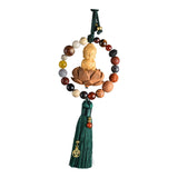 Maxbell Buddha Statue Car Rearview Mirror Pendant Gift Tassel Car Hanging Decoration green tassel