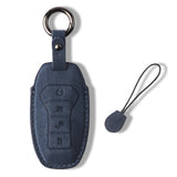 Maxbell Car Key Fob Cover Auto Accessory Key Case for Byd Seal Yuan Plus Atto 3 Navy Blue