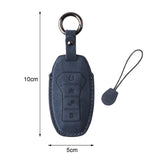 Maxbell Car Key Fob Cover Auto Accessory Key Case for Byd Seal Yuan Plus Atto 3 Navy Blue