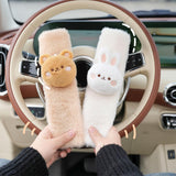 Maxbell Car Seat Belt Strap Cover Car Decor Versatile Adjustable Soft Belt Protector Rabbit