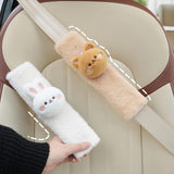 Maxbell Car Seat Belt Strap Cover Car Decor Versatile Adjustable Soft Belt Protector Rabbit