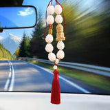 Maxbell Bodhi Lotus Car Pendant Car Interior Hanging Pendant for Car Decoration Dark Red