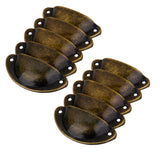 Maxbell 10Pcs Victorian style Cup Shell Cupboard Drawer Cabinet Pull Handle Bronze