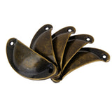 Maxbell 10Pcs Victorian style Cup Shell Cupboard Drawer Cabinet Pull Handle Bronze