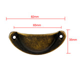Maxbell 10Pcs Victorian style Cup Shell Cupboard Drawer Cabinet Pull Handle Bronze