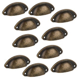 Maxbell 10Pcs Victorian style Cup Shell Cupboard Drawer Cabinet Pull Handle Bronze