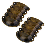 Maxbell 10Pcs Victorian style Cup Shell Cupboard Drawer Cabinet Pull Handle Bronze