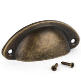 Maxbell 10Pcs Victorian style Cup Shell Cupboard Drawer Cabinet Pull Handle Bronze