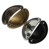 Maxbell 10Pcs Victorian style Cup Shell Cupboard Drawer Cabinet Pull Handle Bronze