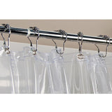 12Pcs Chrome Plated Ball Bead Easy Glide Shower Metal Curtain Rings Hooks