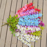 2Pcs Bunch Silk Hanging Plants Artificial Lilac Flower Garland Purple White