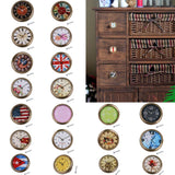 Maxbell Classic Clock Door Drawer Bin Pull Knob Closet Wardrobe Handle British Flag