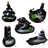 Maxbell Ceramic Glaze Incense Smoke Cone Burner Backflow Censer Tower Holder #2