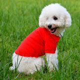 Maxbell Pet Dog Polo T-shirt Puppy Apparel Doggy Clothes Solid-colored Outfit Red-XL