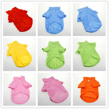 Maxbell Pet Dog Polo T-shirt Puppy Apparel Doggy Clothes Solid-colored Outfit Red-XL