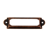 Maxbell  50Pcs Cabinet Frame Label Tag Pull Handle File Name Card Holder Red Copper