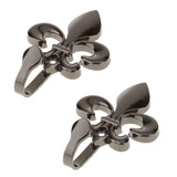 Maxbell 1 Pair of Wall Door Hook Curtain Coat Hat Clothes Towel Hanger Wall Mounted  Black