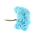 Maxbell Bunch Artificial Small Roses Flower Home Wedding Party Hair Decor Light Blue