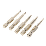 Maxbell 5PCS/SET Professional 1/4 Hex Shank Screwdriver Head 50mm