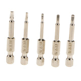 Maxbell 5PCS/SET Professional 1/4 Hex Shank Screwdriver Head 50mm