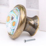 Maxbell  Antique Brass Cabinet Drawer Round Pulls Cupboard Bin Knob Handle 21 Style M