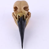 Maxbell Retro Yellow Oystercatcher Resin Skull Head Model Home Bar Decor 17x6x7cm