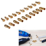 Maxbell Imported 0.5--3.2mm 10 Pieces Micro Drill Chuck Collet Bits Brass Shank for Rotary Tools
