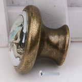 Maxbell  Antique Brass Cabinet Drawer Round Pulls Cupboard Bin Knob Handle 21 Style P