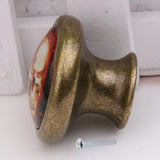 Maxbell  Antique Brass Cabinet Drawer Round Pulls Cupboard Bin Knob Handle 21 Style Q