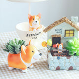 Maxbell Garden Planter Dog Shape Flower Sedum Succulent Plant Pot Trough Box Case