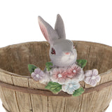 Maxbell Home Yard Flower Succulent Bonsai Trough Box Gray Rabbit Plant Bed DIY Pot
