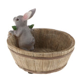 Maxbell Home Yard Flower Succulent Bonsai Trough Box Gray Rabbit Plant Bed DIY Pot