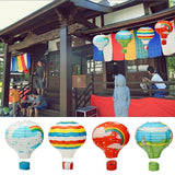 12 Hot Air Balloon Paper Lantern Birthday Party Wedding Decor Green + White"