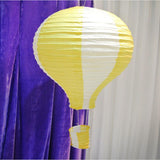 12 Hot Air Balloon Paper Lantern Birthday Party Wedding Decor Yellow +White"