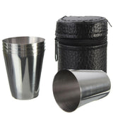 Maxbell 4pcs Wine Stainless Steel Cup Mug with Cover Drinking Beer Tea Tumbler