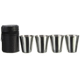 Maxbell 4pcs Wine Stainless Steel Cup Mug with Cover Drinking Beer Tea Tumbler