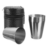 Maxbell 4pcs Wine Stainless Steel Cup Mug with Cover Drinking Beer Tea Tumbler