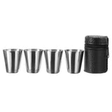 Maxbell 4pcs Wine Stainless Steel Cup Mug with Cover Drinking Beer Tea Tumbler