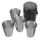 Maxbell 4pcs Wine Stainless Steel Cup Mug with Cover Drinking Beer Tea Tumbler