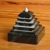 Maxbell Ceramic Incense Smoke Cone Burner Backflow Censer Tower Tiantan